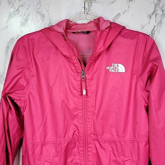 The Northface Girls Dryvent Hooded ZipUp Jacket Pink Size 14/16 Large - Picture 2 of 15